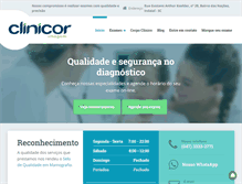 Tablet Screenshot of clinicor.com.br